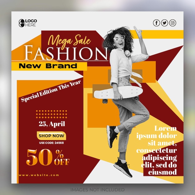 PSD template fashion sale