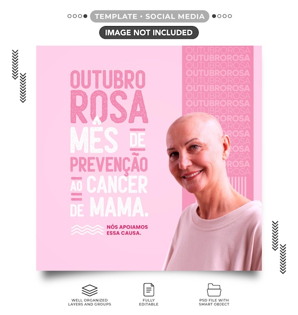 Feed modello ottobre rosa mese di prevenzione del cancro al seno