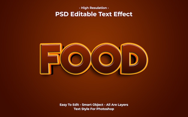 Template of  food text effect