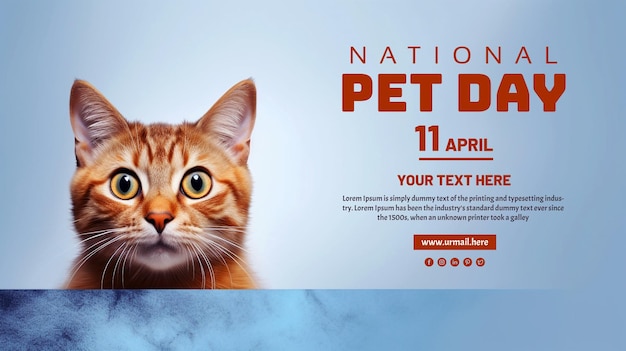 PSD template for national pet day celebration background