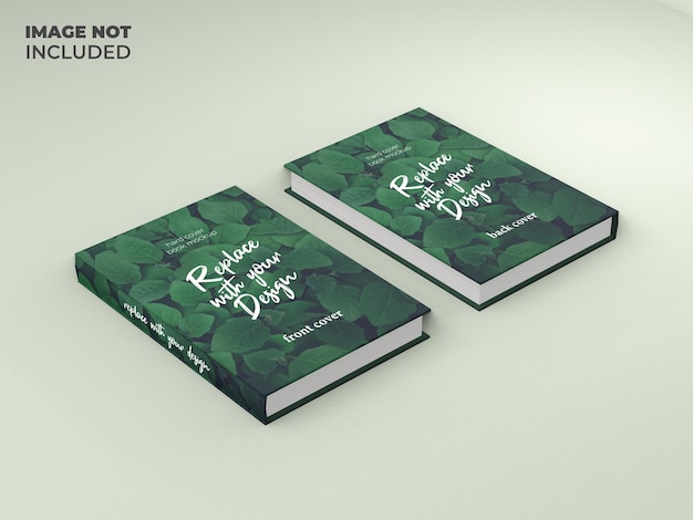 Template hardcover book mockup