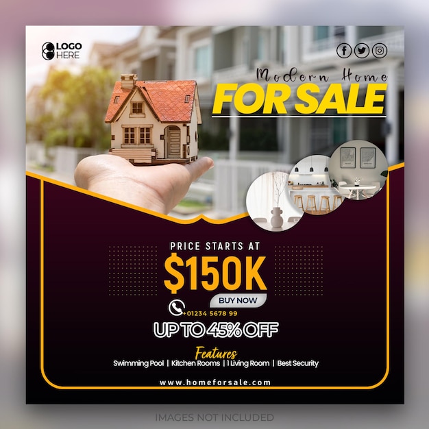 PSD template home for sale