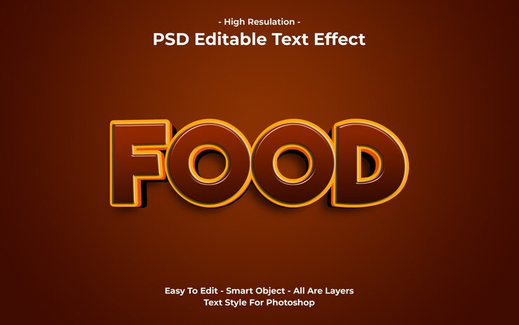 Template of  Food text effect