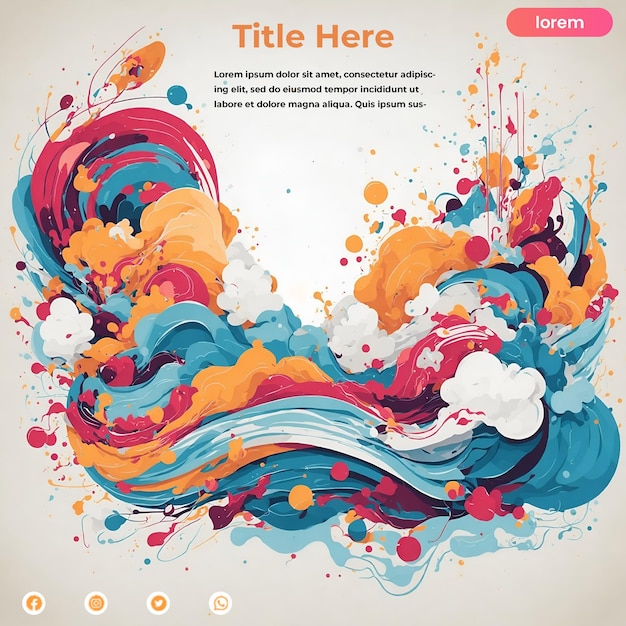 Template poster with abstract design