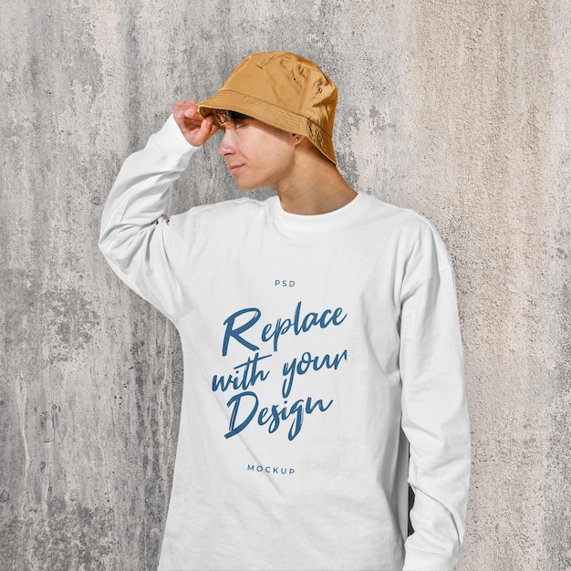 Template Scene Sweatshirt Men Mockup