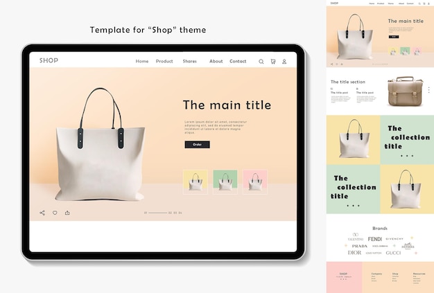 template for shop theme