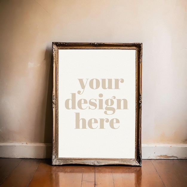 Template for showcasing contemporary framed art with an interior render in a psd poster frame