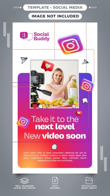 テンプレート ソーシャル メディア ストーリー デジタル インフルエンサー チャンネルの新しい動画