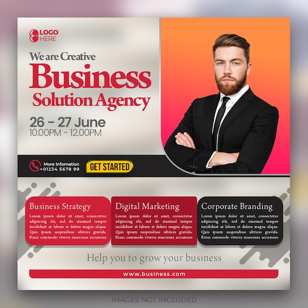 PSD modello social media we creative solution agency