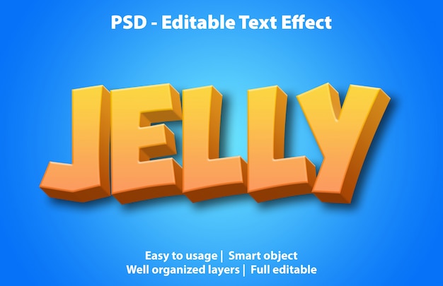 Template of Text Effect Jelly