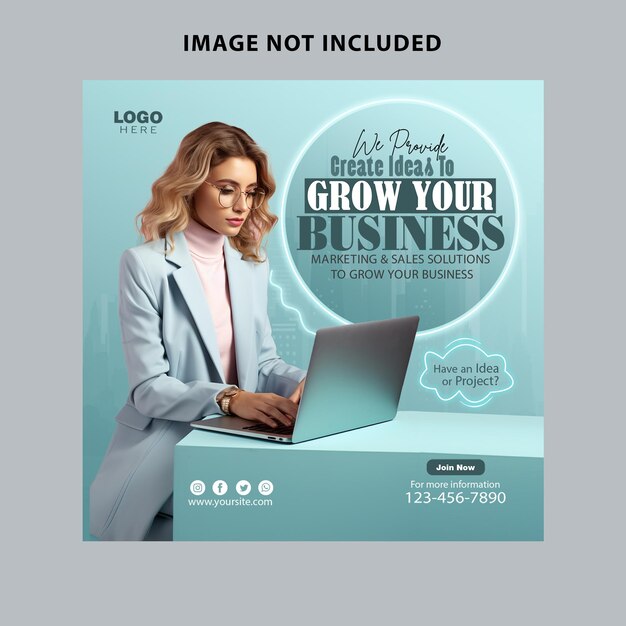 Template voor digitale marketing PSD