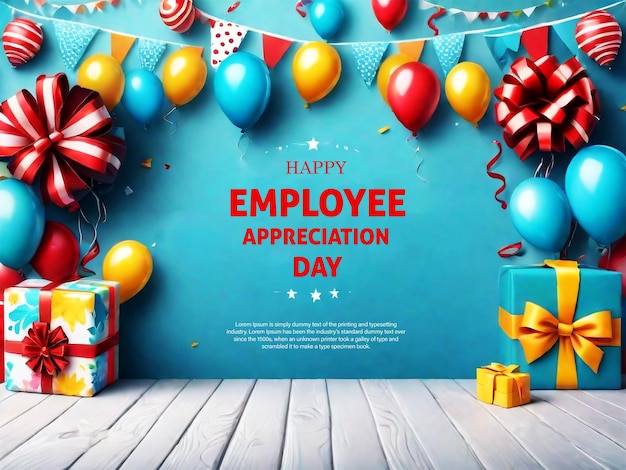 PSD template voor employee appreciation day achtergrond voor employee appreciation event