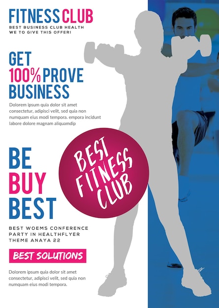 Template voor fitness flyers