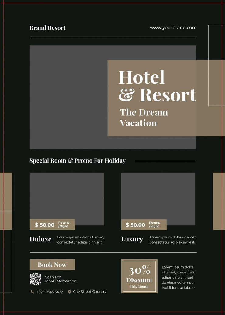 Template voor hotelflyer