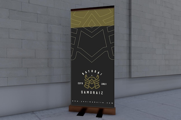 Modello x banner logo mockup design