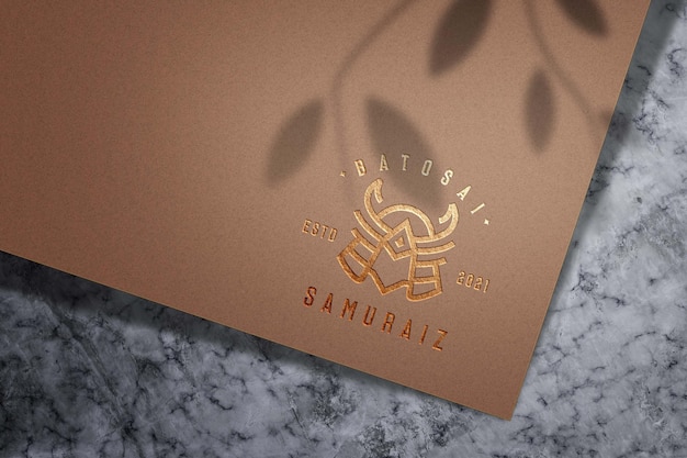 Templates mockup branding gold logo