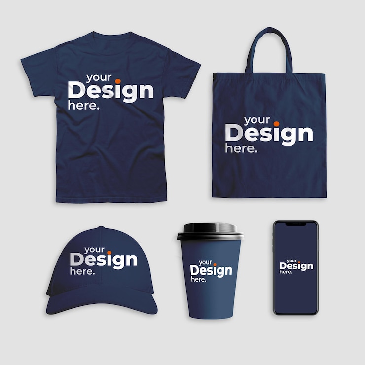 PSD templateset voor het maken van een mock-up van de bedrijfsidentiteit