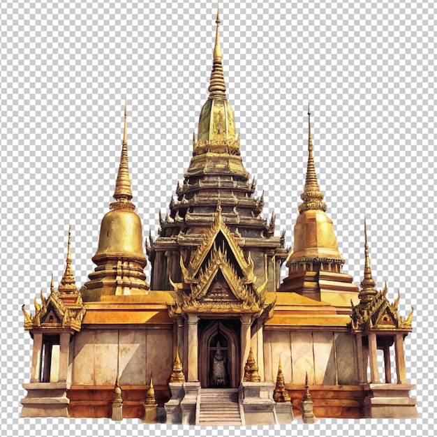 PSD temple on transparent background