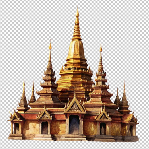 PSD temple on transparent background