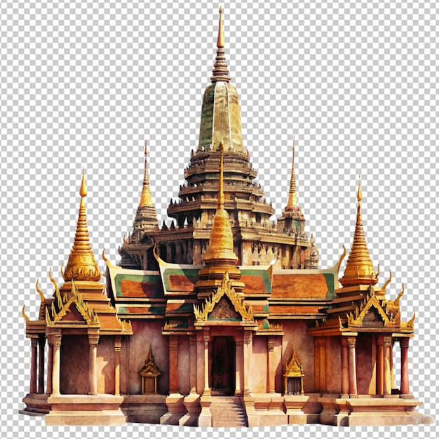 PSD temple on transparent background