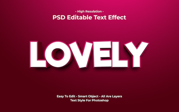 Templete of lovely text effect