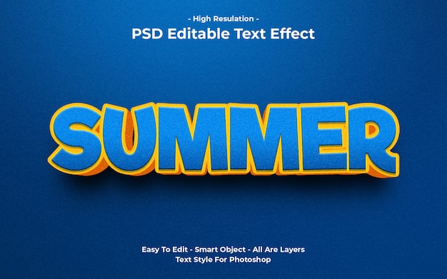 Templete of summer text effect