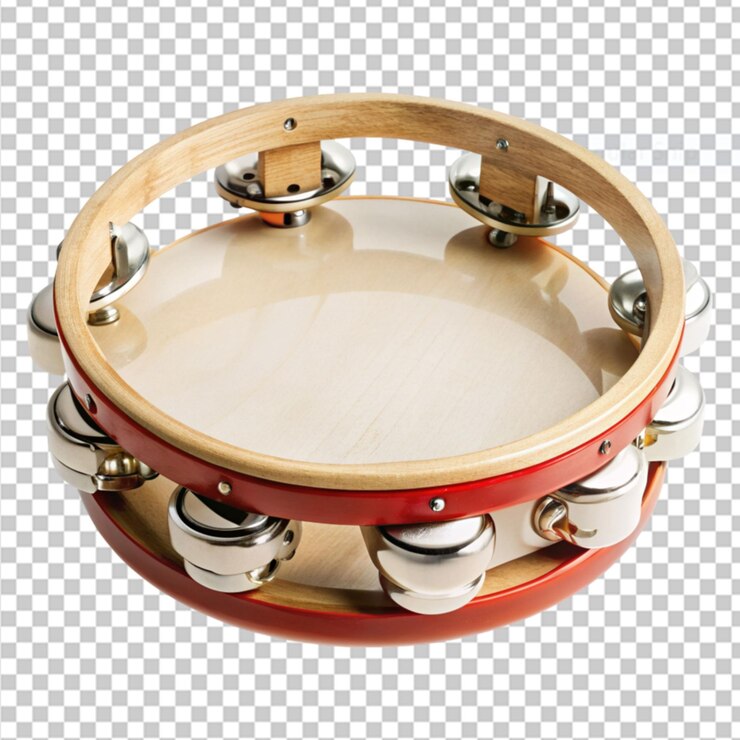 PSD tempo tambourine on transparent background