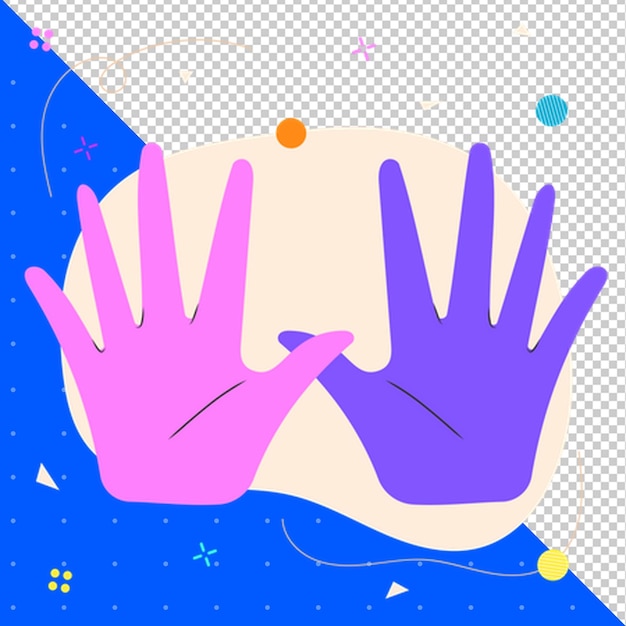 Ten Fingers Two Hands Illustration PNG Transparent Background