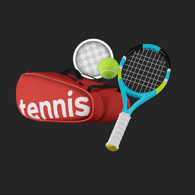 PSD tenis obiekty ikony ilustracja 3d
