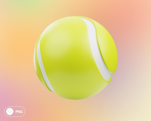 PSD tennis ball 3d illustration