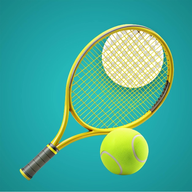 PSD tennis ball illustration