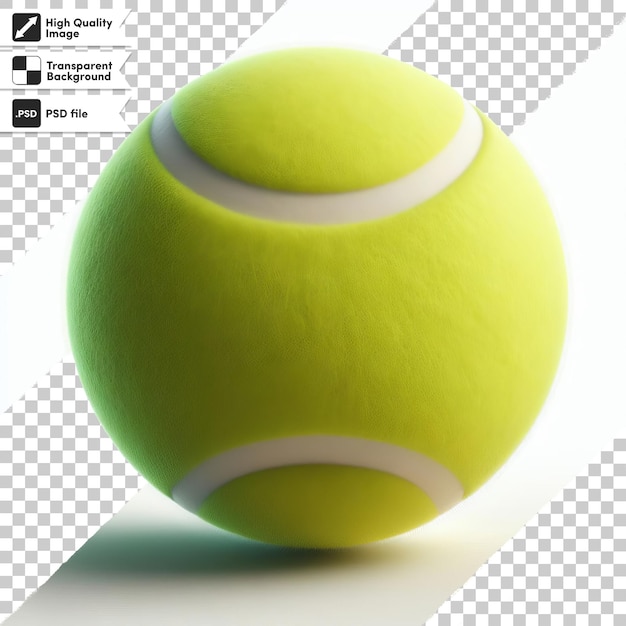 A tennis ball is shown with the words tennis on it