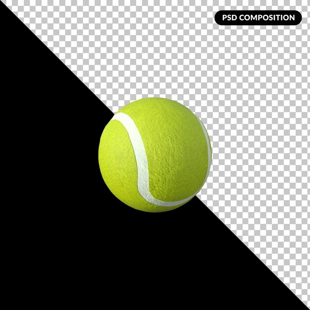 PSD tennis ball isolated