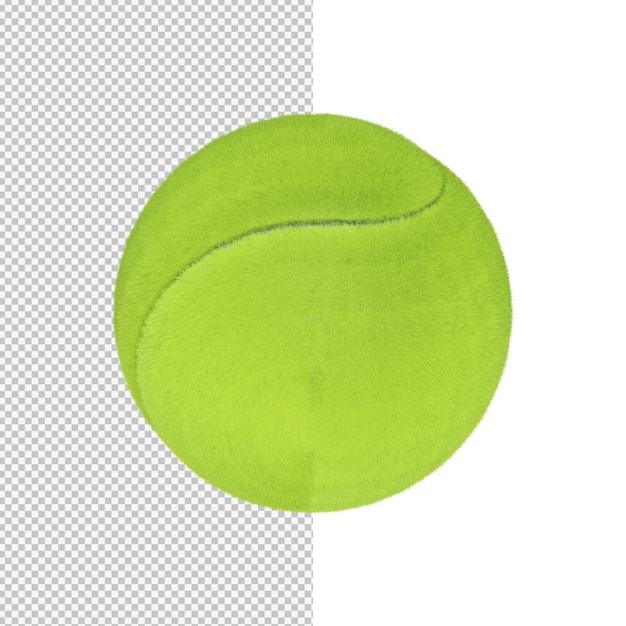 Palla da tennis isolata