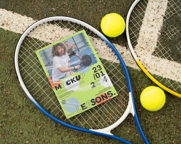 tennis competition flyer mockup
