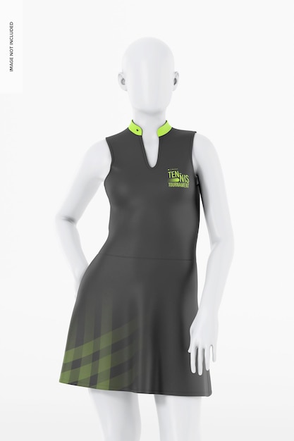 tennis dress mockup front view