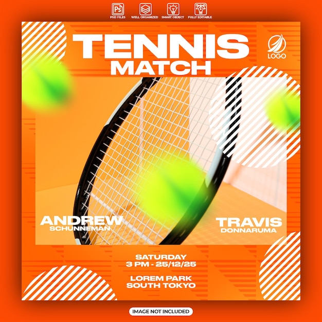 Tennis match poster design