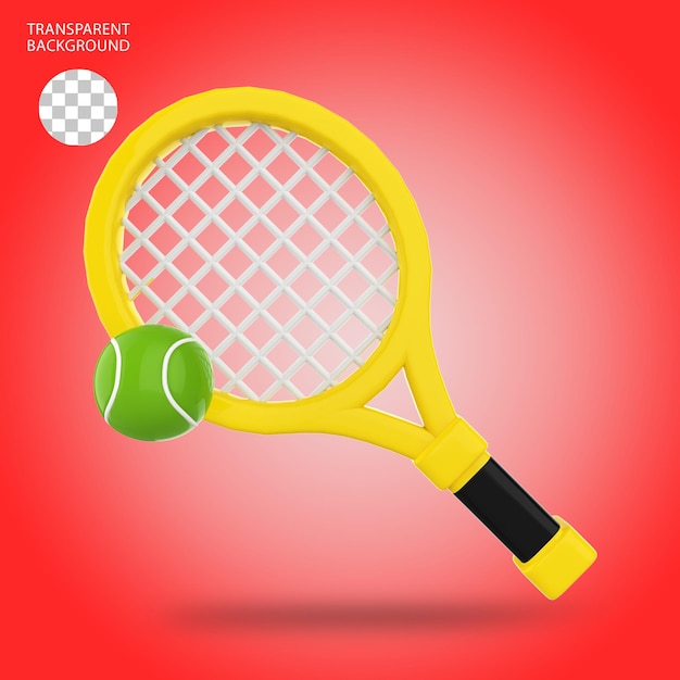 Tennis sport icon isolated 3d rendered illustration