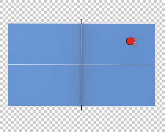 PSD tennis table on transparent background 3d rendering illustration
