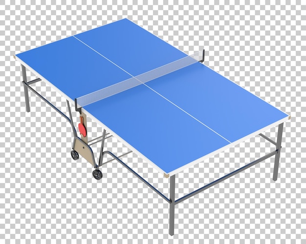 Tennis table on transparent background 3d rendering illustration