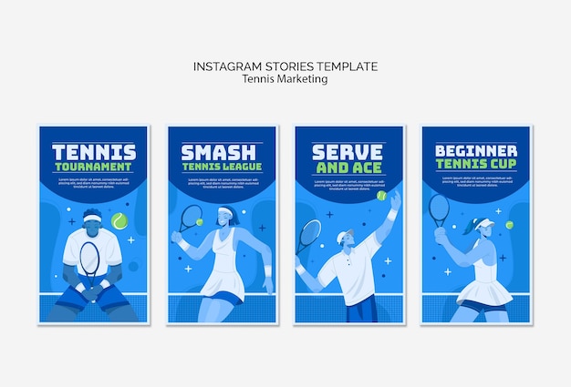 PSD Инстаграм истории теннисного турнира