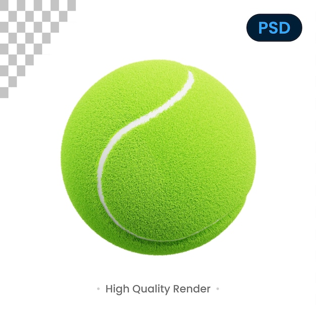 Tennisbal 3D-pictogram Premium PSD