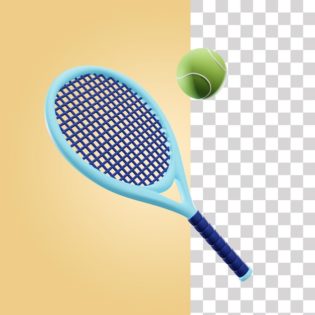 Tennisracket 3d illustratie