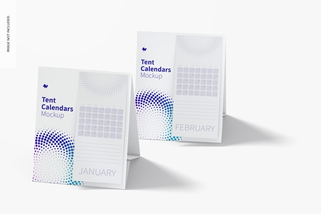 Mockup di calendari della tenda