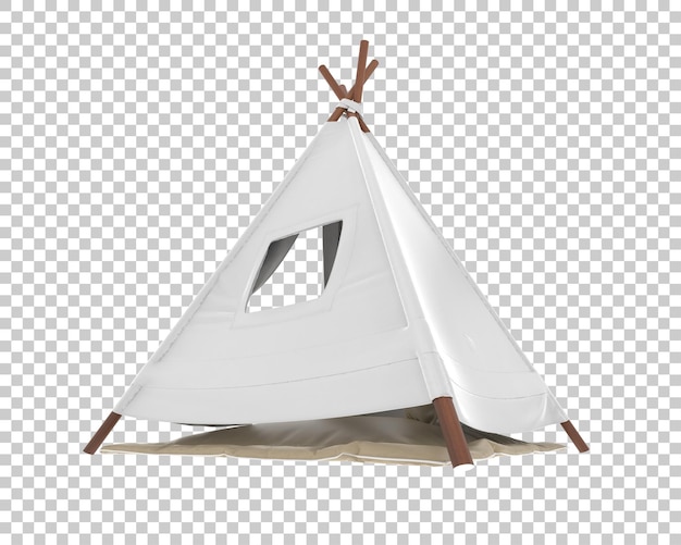 PSD tent geïsoleerd op transparante achtergrond 3d-rendering illustratie