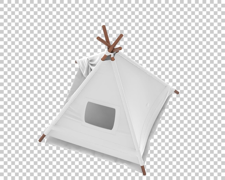 PSD tent geïsoleerd op transparante achtergrond 3d-rendering illustratie