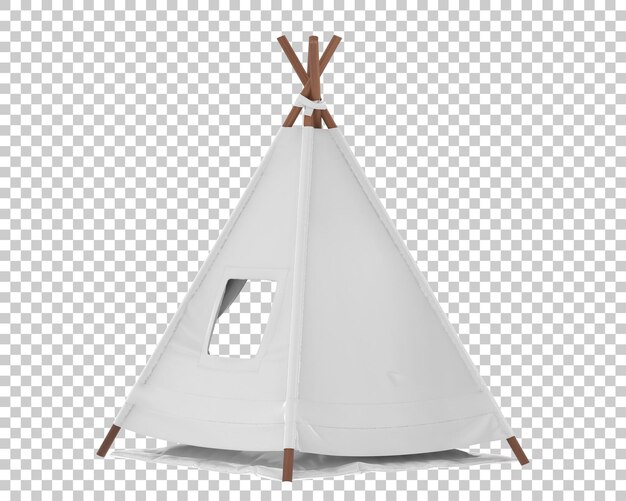 Tent isolated on transparent background 3d rendering illustration