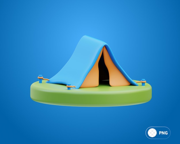 Tent travel 3d illustration