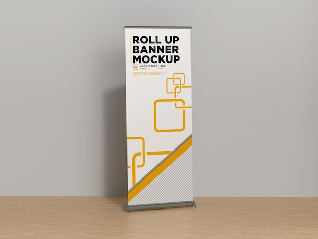 PSD tentoonstelling rollup evenement banner mockup