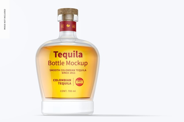 PSD mockup di bottiglia di tequila